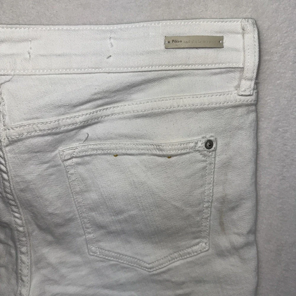 Anthropologie Pilcro and the Letterpress White Mid Rise Slim Cut Off‎ Shorts 31 - Picture 5 of 5